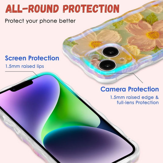 Bling Floral Phone Case for iPhone 14 Plus / 15 Plus